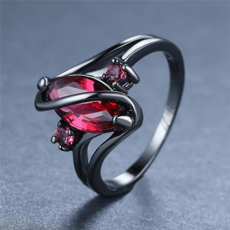 Black Gold Crystal Ring - From Galaxies to Genesis