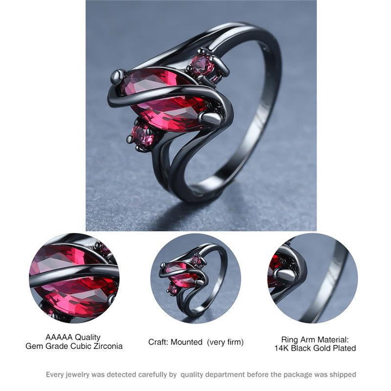 Black Gold Crystal Ring - From Galaxies to Genesis