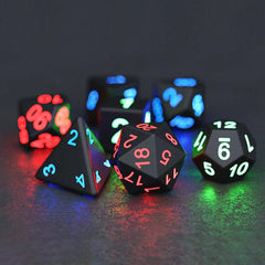 Gaming LED Dice Set - From Galaxies to Genesis