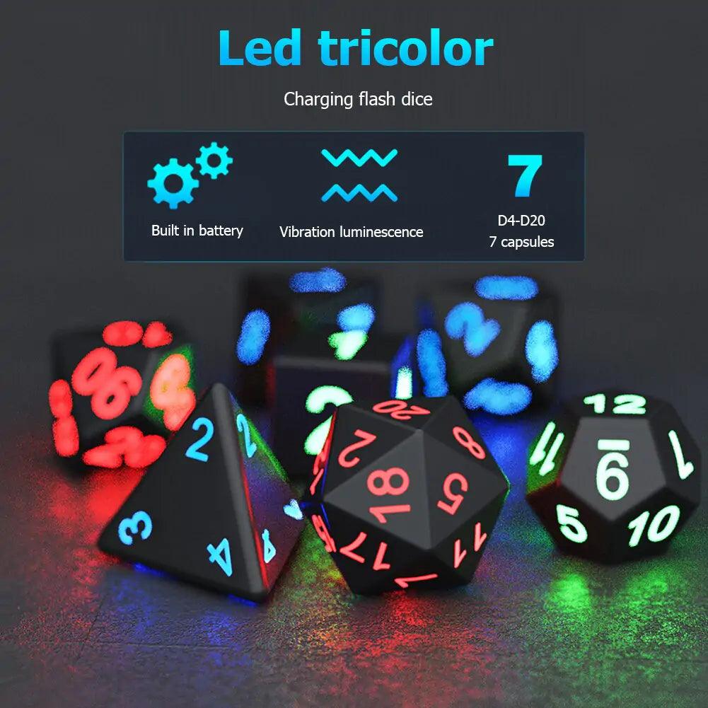 Gaming LED Dice Set - From Galaxies to Genesis